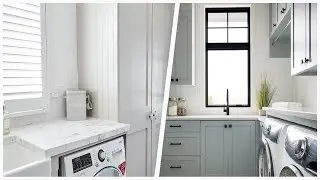 75 Laundry Room With Orange Backsplash And White Backsplash Design Ideas You'll Love ♡