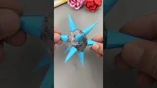 How to make paper spiked ball and paper chain #crafts #papercraft #amazing #art #ideas #spiked