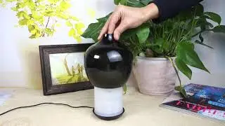 120ml black handmade art glass aroma diffuser