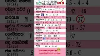 #DLB#NLB#15/10/2025#Wednesday#Lottery Results#Good Luck#Shorts#
