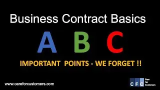 Business Contract Basics - Important Points to Remember When Putting Together a Contract