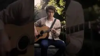 Backyard acoustic guitar jam