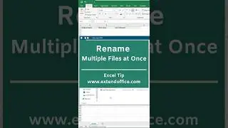 Rename Multiple Files at once in Excel #excel