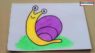Turn Number 6 Into A Snail|| Simple And Easy Drawing For Kids||