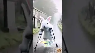 A rabbit rescue a baby dog #cuteanimals #animalrescue #rabbitadventures #cuterabbit #rabbit