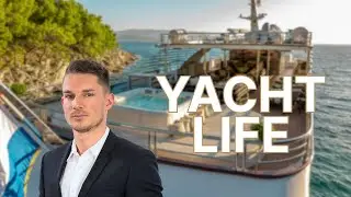 Tour the Super-Yacht Freedom with a pool and 24 guest table!