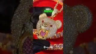 Подвеска &laquo;Голова ревущего медведя&raquo; из льда