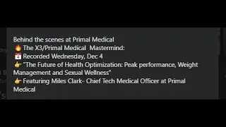 Miles Clark The Future of Health Optimization: Peak performance, Weight Loss and Sexual Function