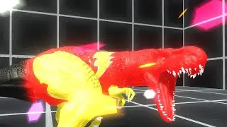FLESH PLASMA T-REX  vs  CRYPTO BRO DEATH FALL -  Animal Revolt Battle Simulator