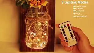 HomeDeco | Warm Set of Sunflower Mason Jar Sconces Wall Decor,  Handmade Hanging Mason jar