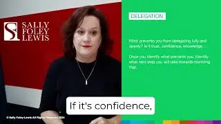 Delegation Coaching Card | Sally Foley-Lewis