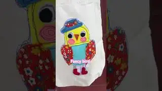Free Motion Embroidery Fancy Bird Bag ✨💅❤️ #freemotionembroidery #sewing #artandcraft