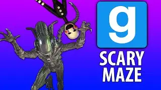 Gmod Scary Maze - Puppets and Aliens coming to kill us! (Garry's Mod Sandbox)