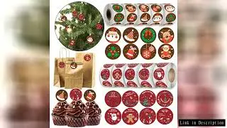 2500pcs Merry Christmas Stickers Cartoon Xmas Pattern Sealed Labels Decals for DIY Gift Baking Envel
