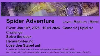 Spider Adventure - Medium #12 | Jan 10th, 2020