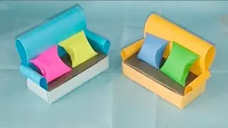 Paper sofa | Make paper toy | paper craft | school projects | diy