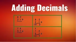Adding Decimals | Math | Whole Number | Decimal Part | Place Value | Column Addition