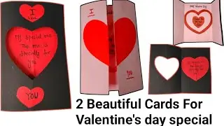 2 Unique Cards for Valentine's day special #Diy Cards with paper #Trending short #Vairal short 