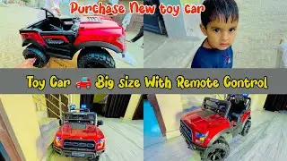 Big Size Toy Car With Remote Control Unboxing  And installation, Pobo jeep | pobo car Installation