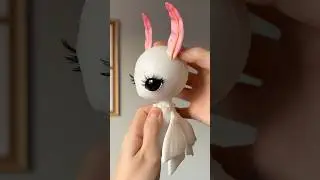 Etsy: SamumCreatures 🖤 Making glossy black eyes for a white moth BJD doll 👁️ #asmr #bjd #bjddoll