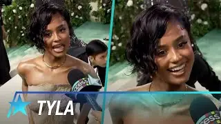 Tyla Reacts To Being CARRIED Up Met Gala Steps In SAND Dress