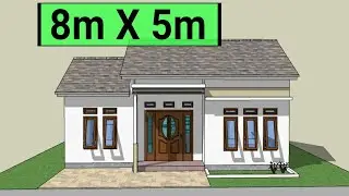 Rumah 8x5 Meter │ Desain Rumah Memanjang Kesamping