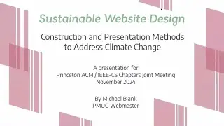 Sustainable Website Design: Construction and Presentation Methods to Address Climate Change