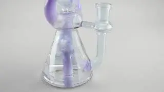AFM Glass Double Uptake Recycler Purple at TheDabLab.com