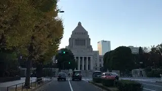 【4K】Tokyo Biking - Ride around National Diet Building and the Imperial Palace【JAPAN Nov.2021】 ASMR
