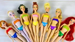 Disney Princess Doll Makeover ~ DIY Miniature Ideas for Barbie - Wig, Dress, Faceup, andMore! DIY