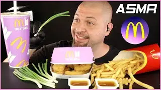 [ASMR] McDonald's BTS Meal & Baby Ceapa Verde (cateva vorbe) MUKBANG 🇷🇴