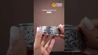 Antique Silver Dinner Set | Traditional Silver Tableware | 999g Pure Silver Dining Set