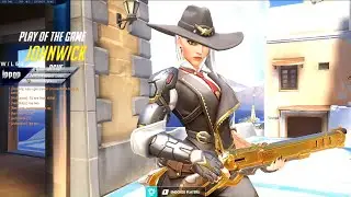 IDDQD DPS ASHE GAMEPLAY! POTG! [ OVERWATCH SEASON 23 TOP 500 ]