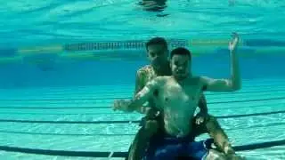 Underwater swimming men 51
