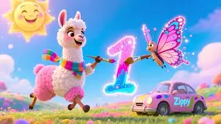 Llama Paints the Sky Pink | Fun Color Song for Kids | Creative Art Rhyme