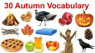 Amazing Fall Moments Vocabulary with pictures | learn Autumn Items Names | Learning video