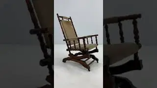 Senovinis ąžuolinis supamas krėslas