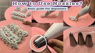 Cake Decoration Nozzle Guide For Beginners || How to do Cream Work With 3 Basic nozzels 🌟