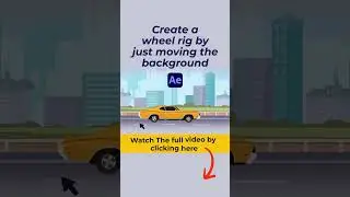 Create wheel rig by just keyframing background #motiongraphics #aftereffects #tutorial