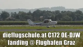 dieflugschule.at Cessna 172 landing @ Flughafen Graz | OE-DJW