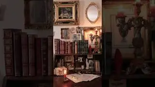 Transforming this room into a #darkacademia #victorian #vampire inspired library🕯️
