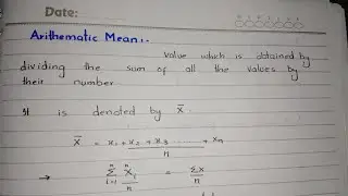 static lec 2 : Arethematic mean for group data