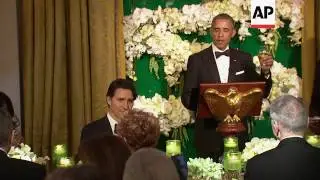 Obama hosts Trudeau at White House dinner