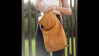 Flip bag in yellow made with vegan leather