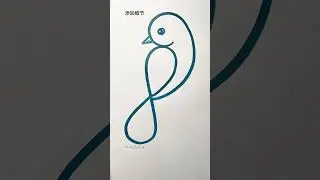 It's really easy to draw a bird with the numbers 123! #youtubeshorts #shorts #shortsfeed #drawing