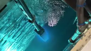 Nuclear fuel blue glow.