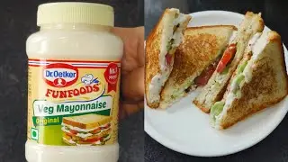 2 Mins Dr Oetkar Fun Foods Creamy Veg Mayo Sandwich | How to make Veg Mayo Sandwich | Mayo Toast