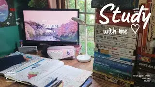 2 HOUR STUDY WITH ME 🌷|| rain sound 🌧️|| 50/10 pomodoro timer 🌸|| with breaks🌸|| study motivation 🌷