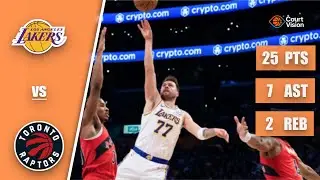 Luka Dončić - 25 Points, 5 Three-Pointers, 7 Assists vs Raptors - 2025-26 Regular Season