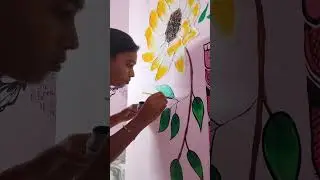 wall paintings 🖌️🎨#explorepage #wallpainting #whitecement #subscribe #mandalaart#dm for details#like